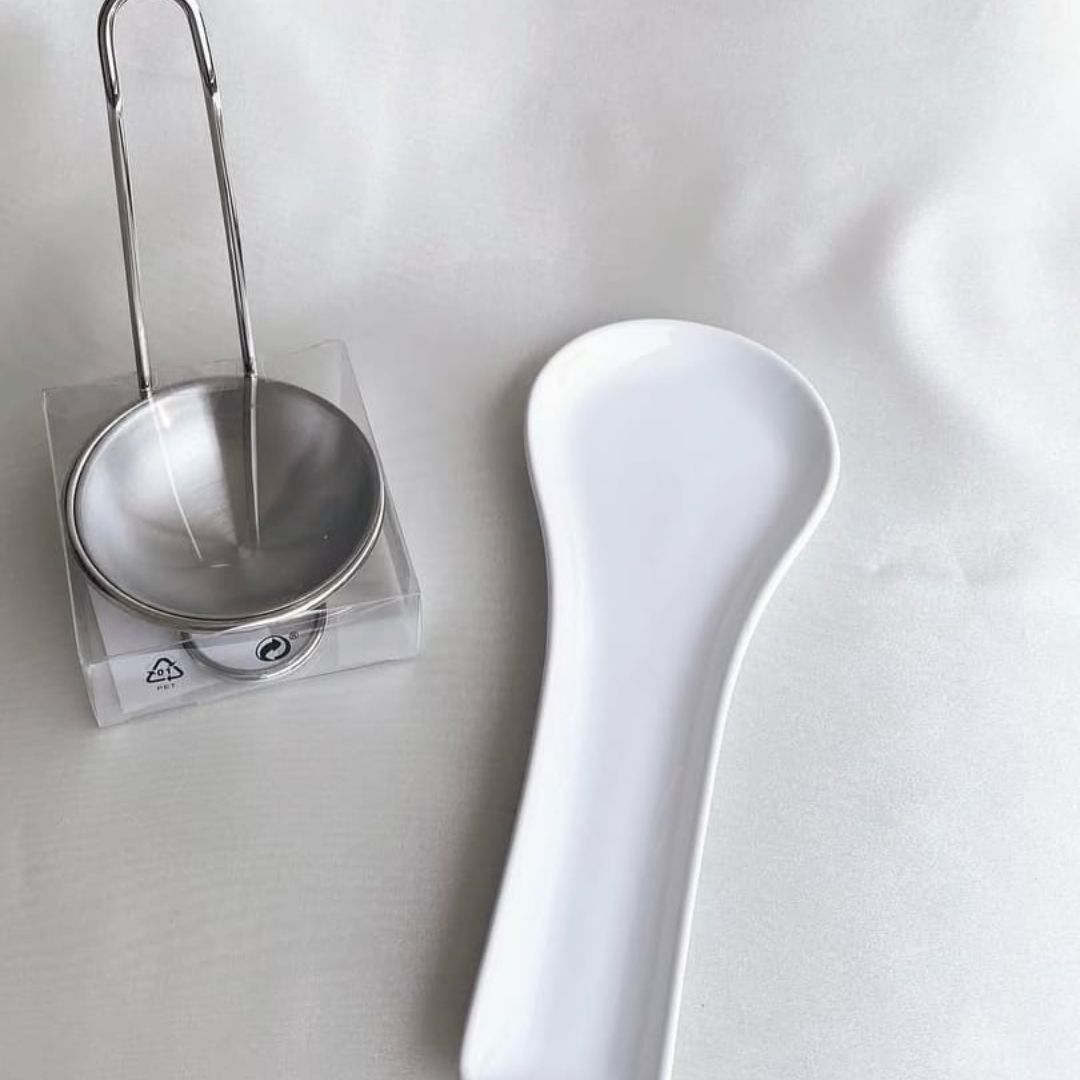 Melamine Spoon Rest - White