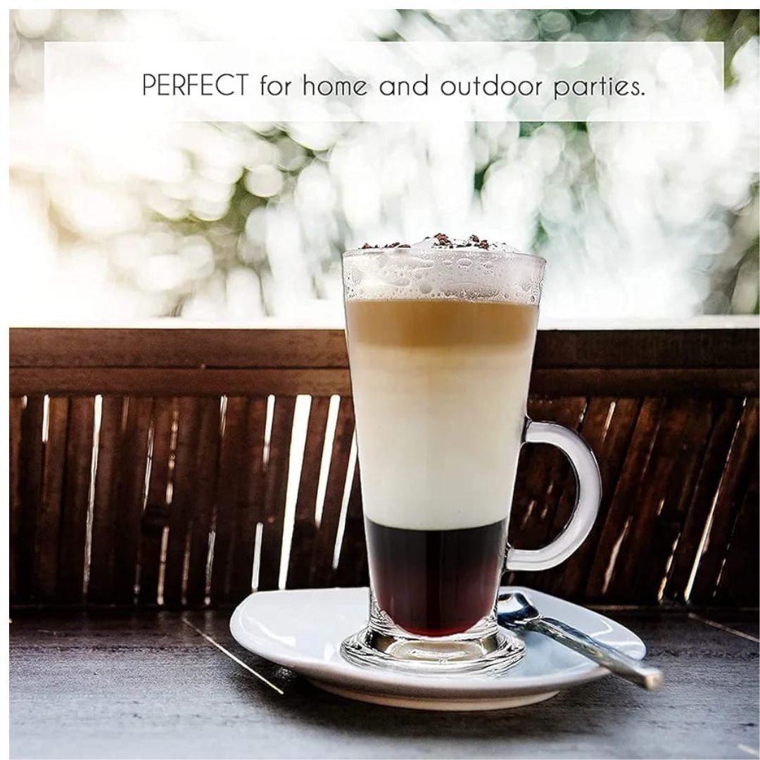 6pc Long Latte Cups 300ml