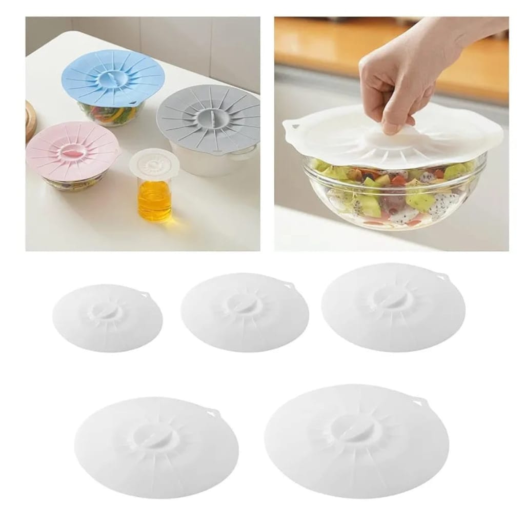 5pc Silicone Food Cover