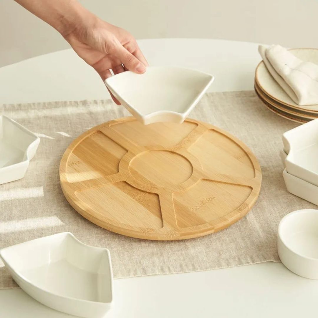 Danny Home Rotating Tray With Bowls