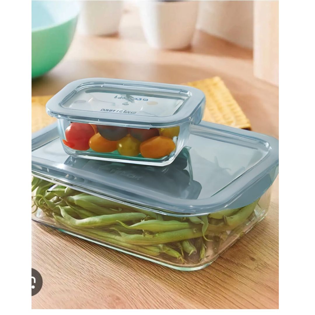 Danny Home Glass Storage With Grey Lid