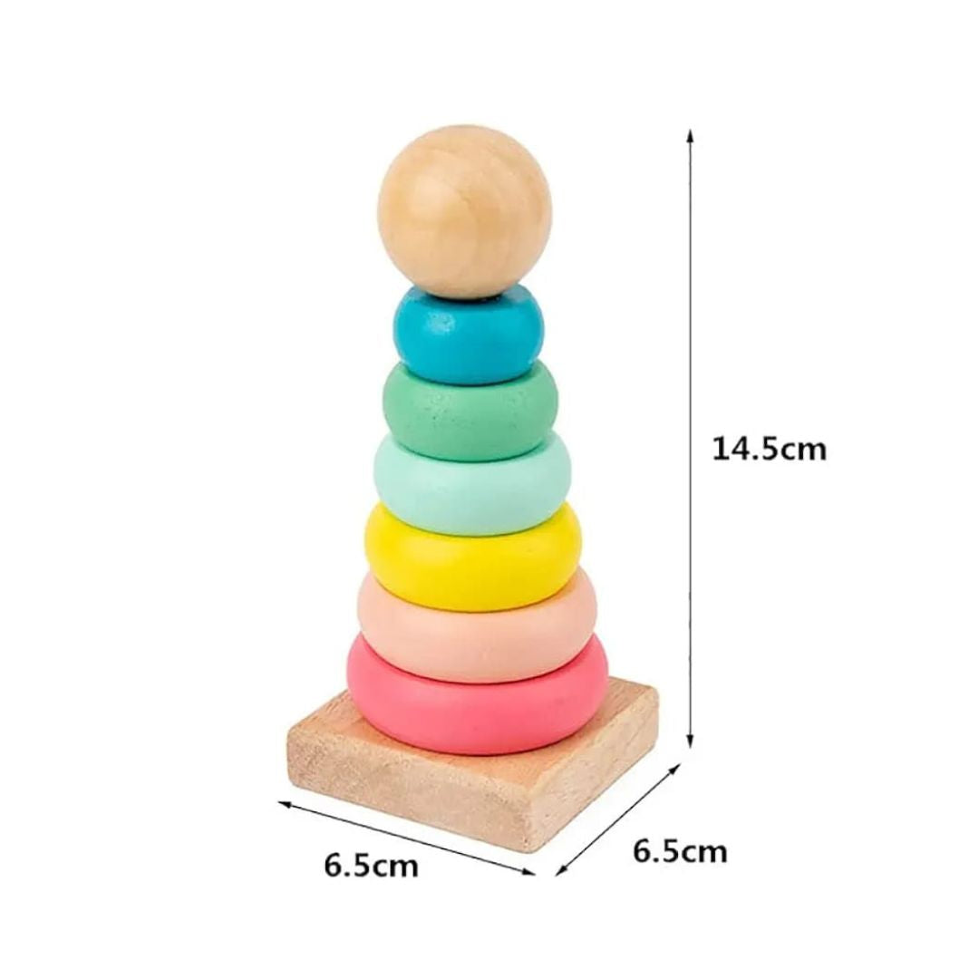 Rainbow Wooden Stacking Ring
