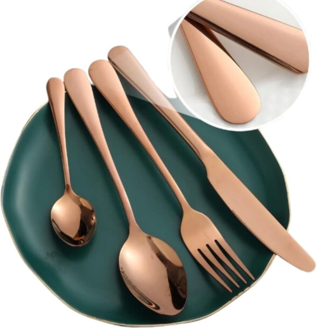 Stainless Steel Cutlery 6s - Rose Gold