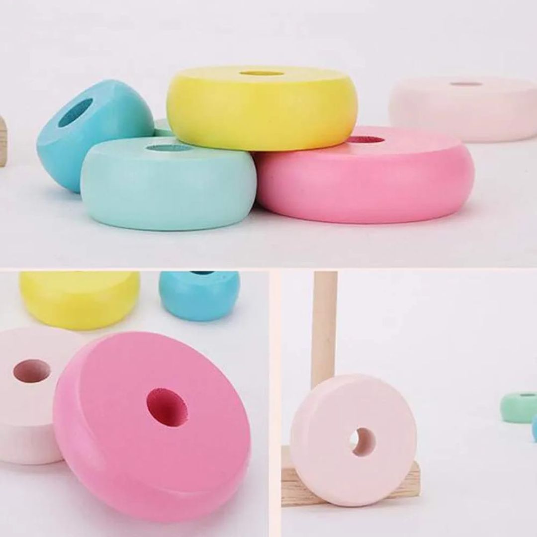 Rainbow Wooden Stacking Ring
