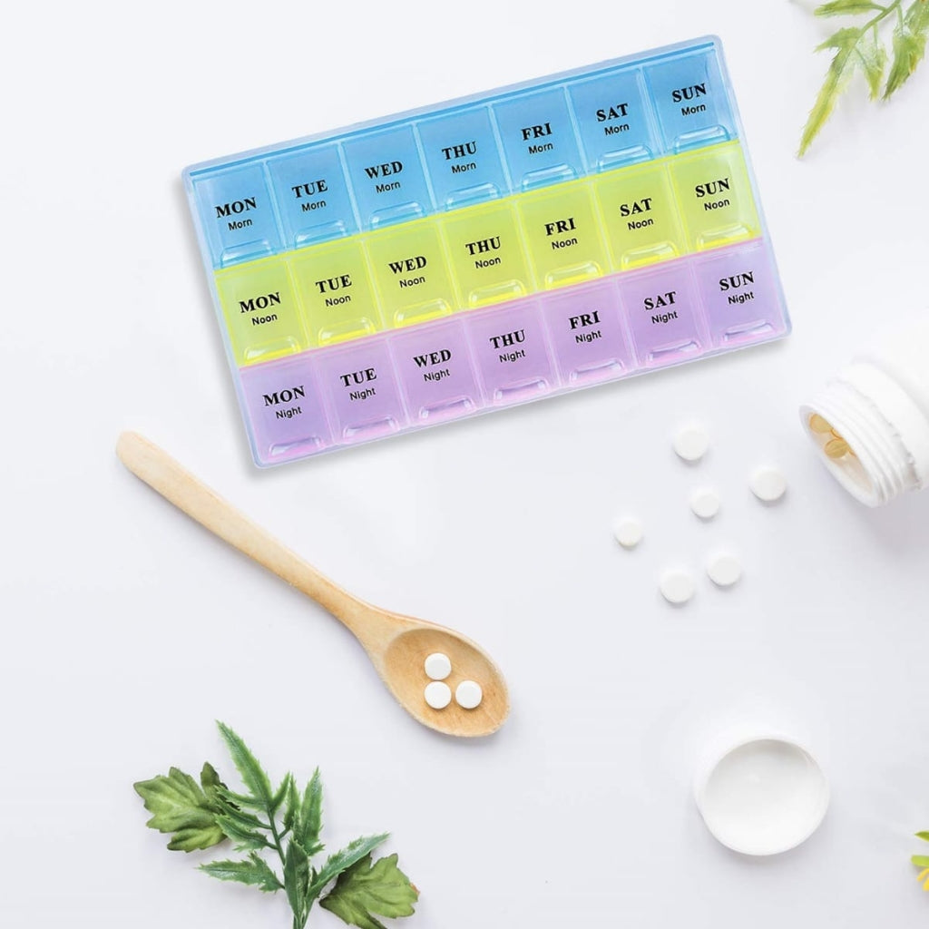 21 Compartment Pill Box