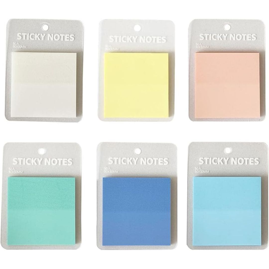 Colorful Transparent Sticky Notes 50 sheets 76mm