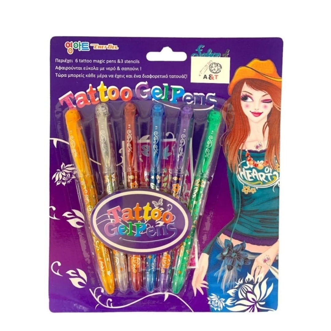 6pc Tattoo Gel Pens