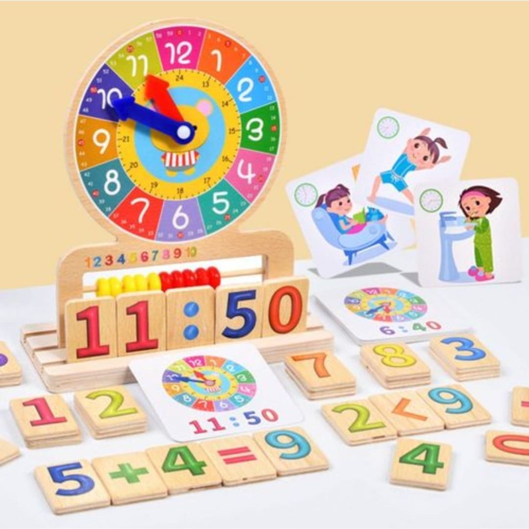 Educational Wooden Clock Puzzle