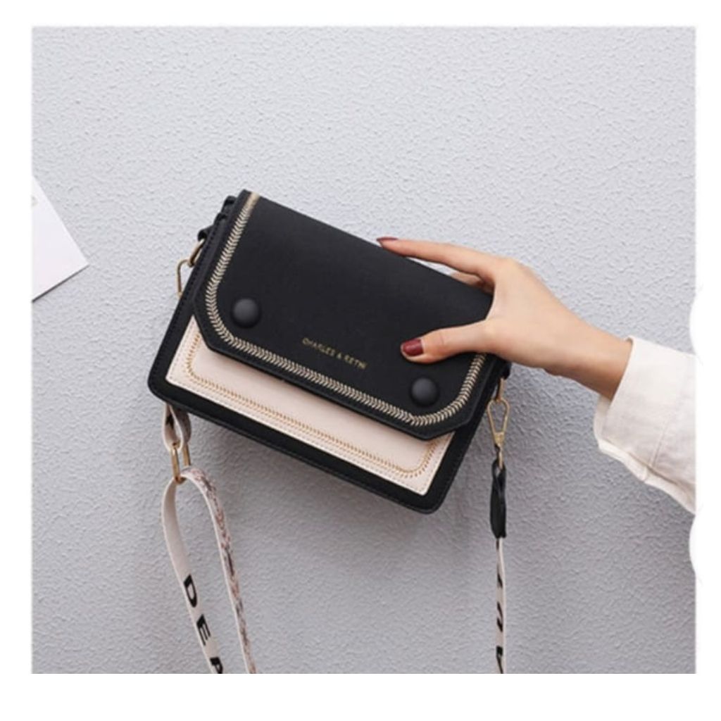 2 Tone Crossbody Sling Bag