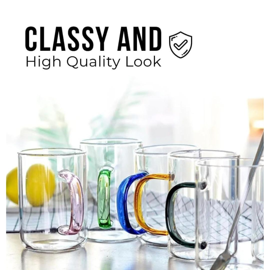 6pc Rainbow Mugs 300ml