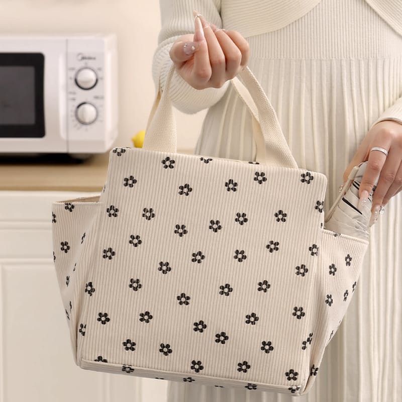 Corduroy Insulated Lunch Bag-Large