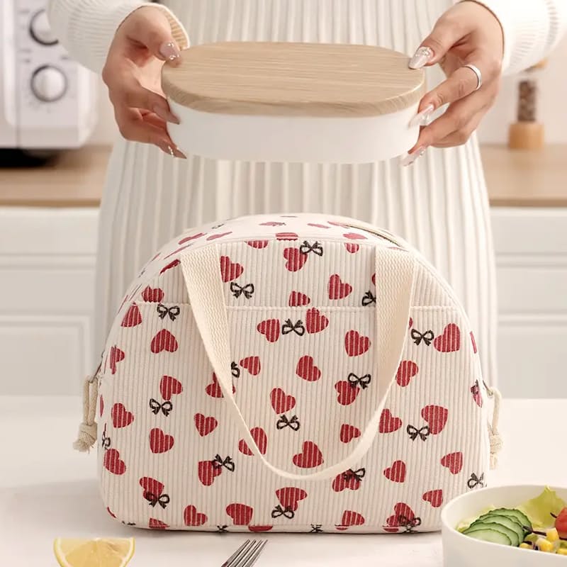 Corduroy Insulated Lunch Bag-Small