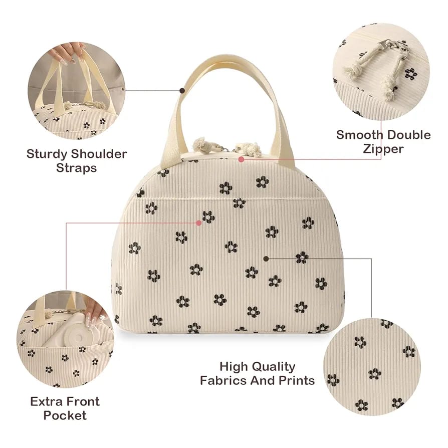 Corduroy Insulated Lunch Bag-Small