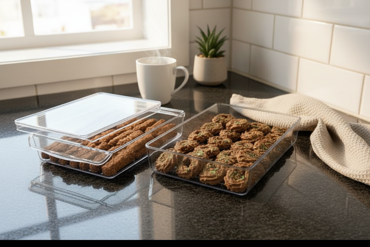 Acrylic Biscuit Box with Lid