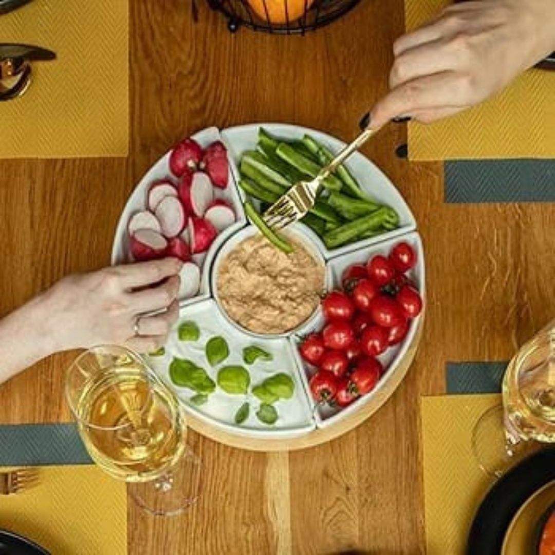 Danny Home Rotating Tray With Bowls