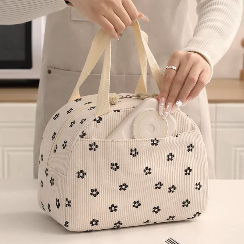 Corduroy Insulated Lunch Bag-Small