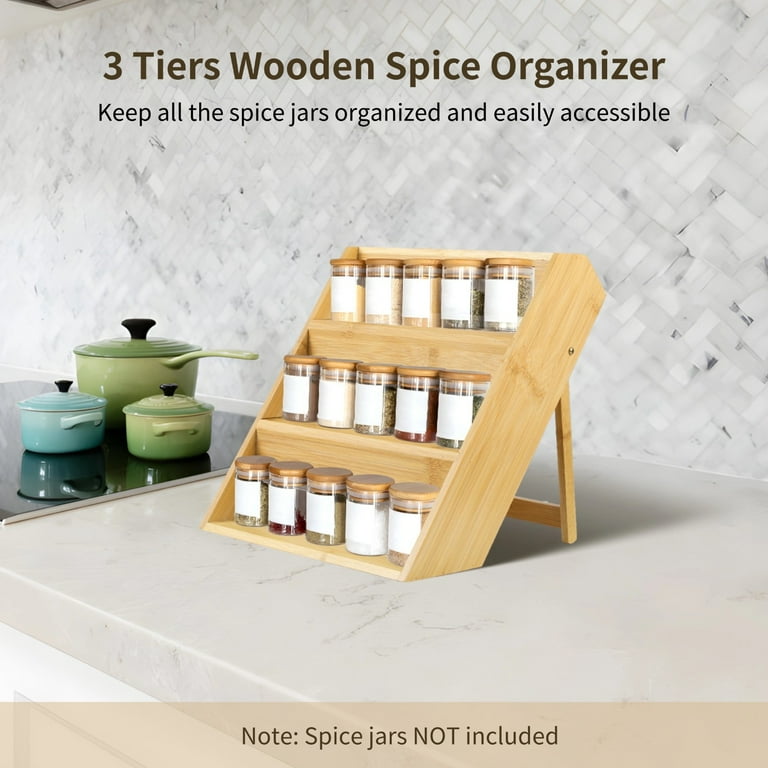 3 Tier Bamboo Spice Rack