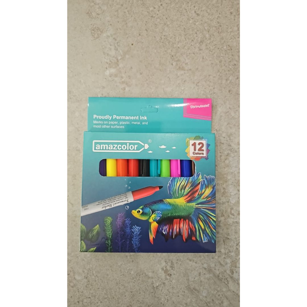 Amazcolor 12pc Permanent Marker