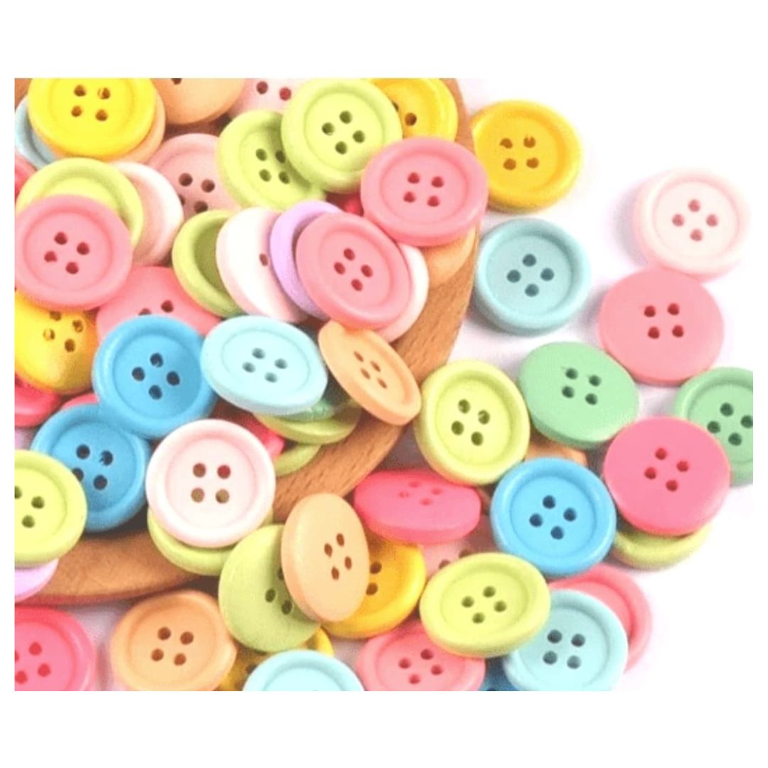 Wooden Buttons With String
