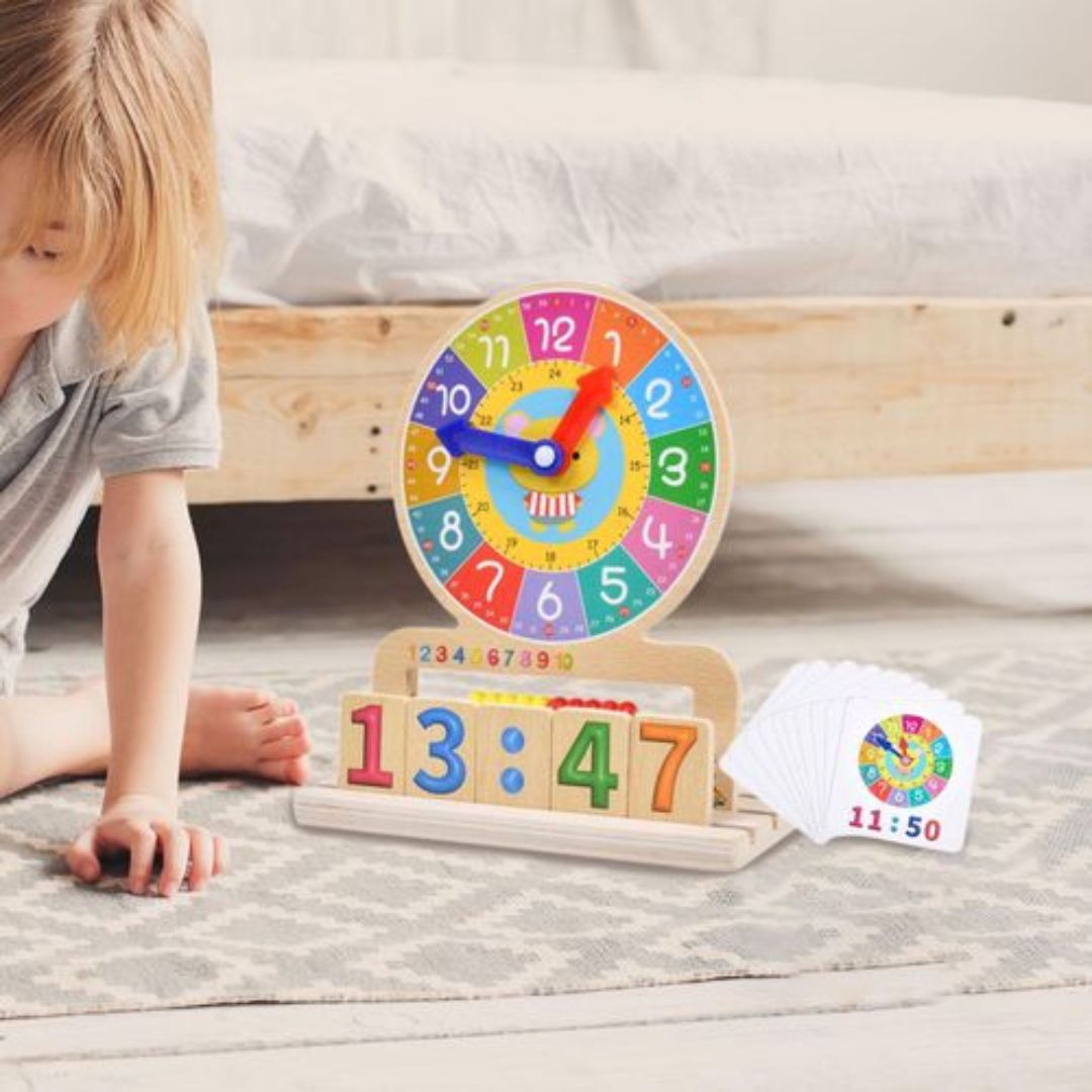 Educational Wooden Clock Puzzle