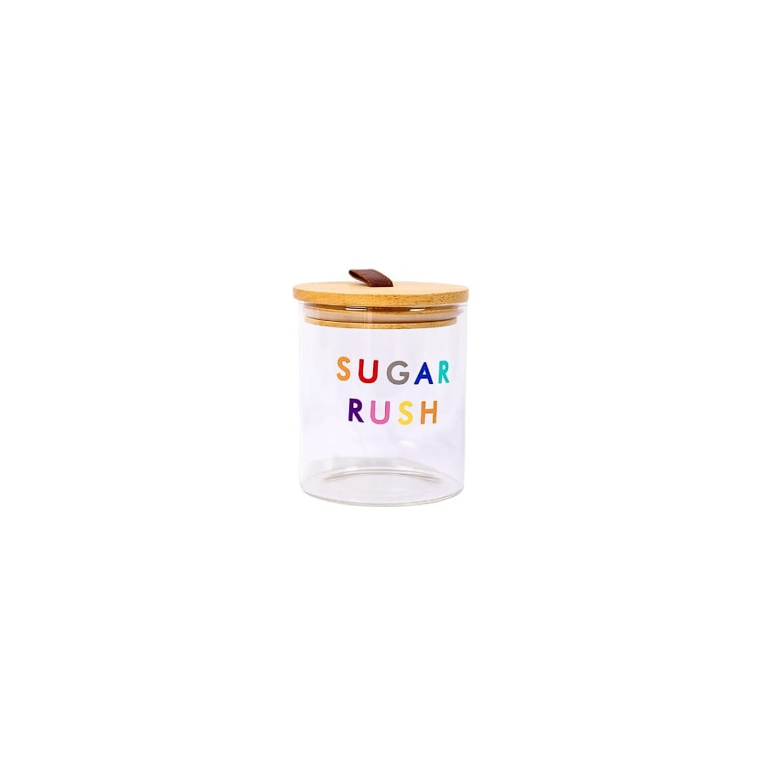 Danny Home 3pc Glass Cannister - Rainbow Writing