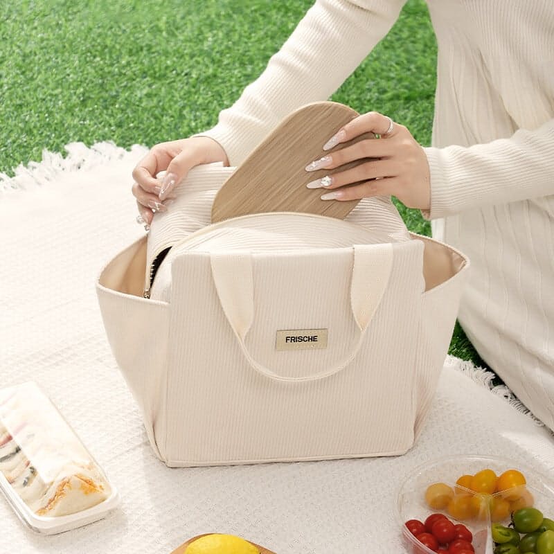 Corduroy Insulated Lunch Bag-Large