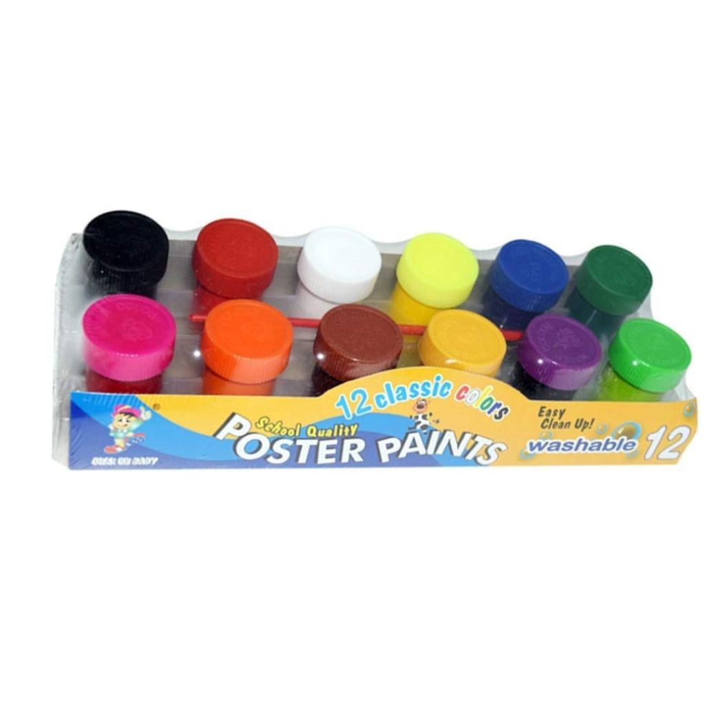 12pc Washable Poster Paint