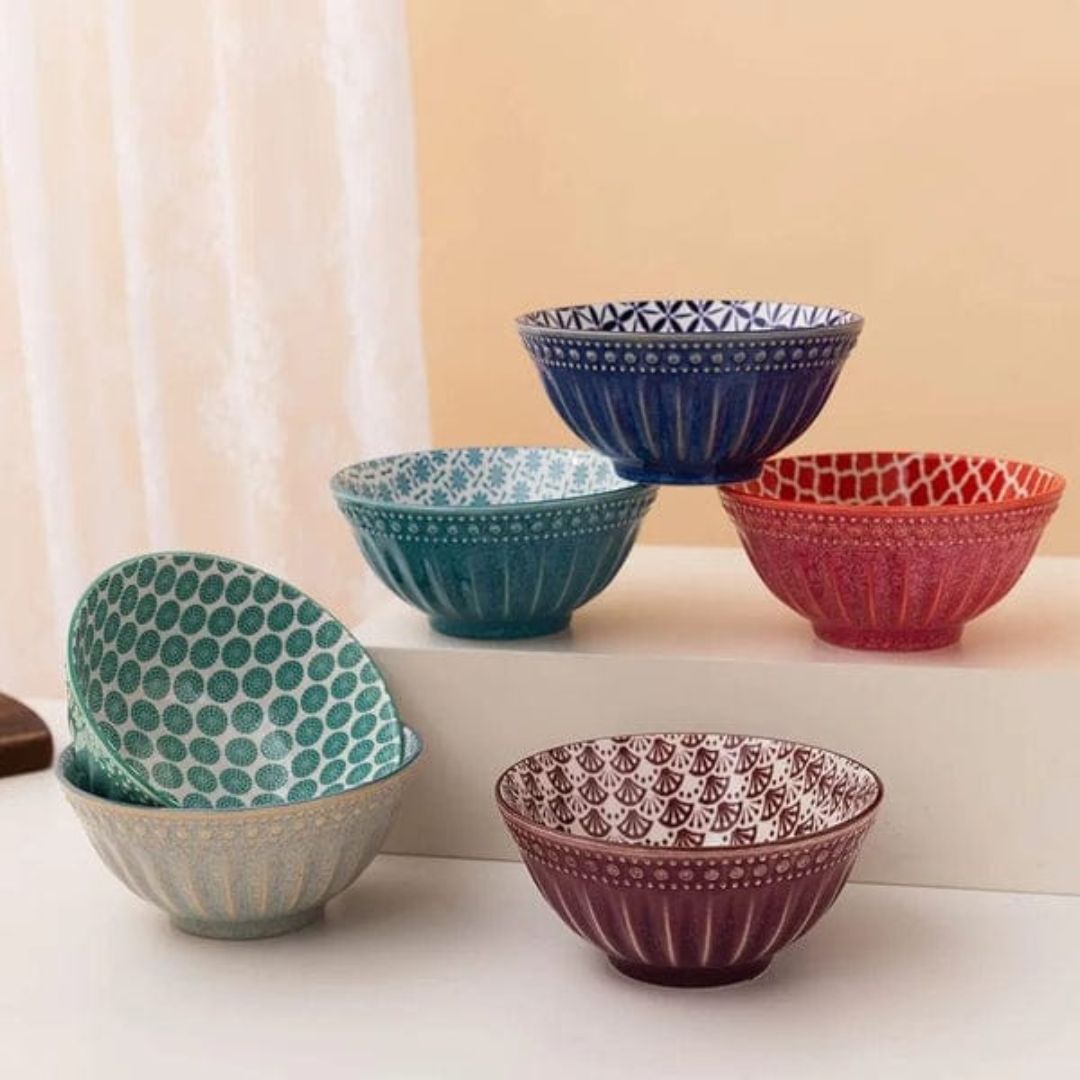 Danny Home 6pc Porcelain Small Bowls 8.9cm