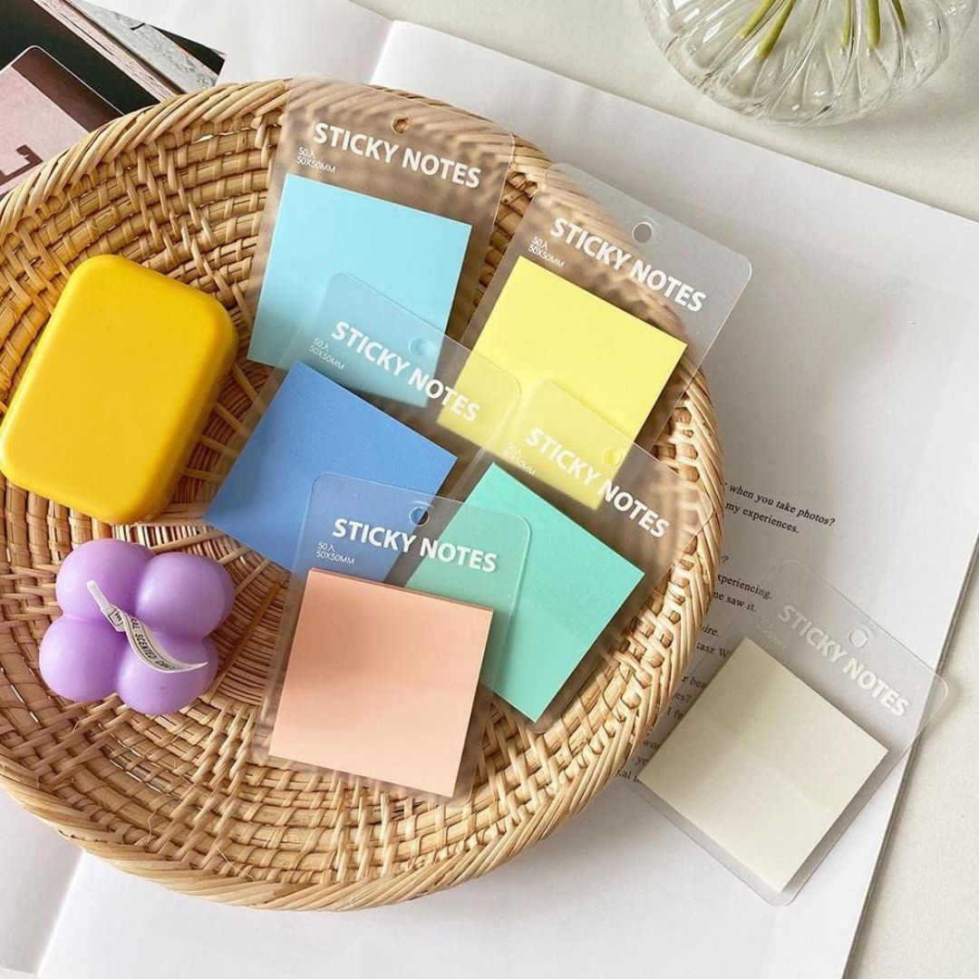Colorful Transparent Sticky Notes 50 sheets 76mm