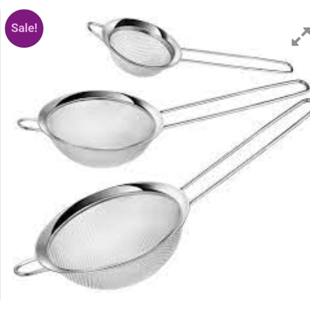 3pc Stainless Steel Sift Small
