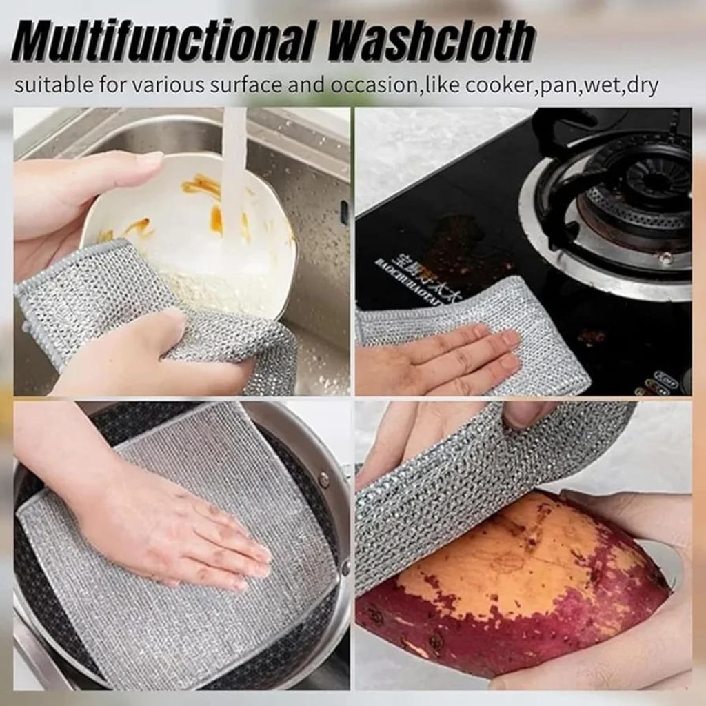 12pc Silver Wire Dishcloth