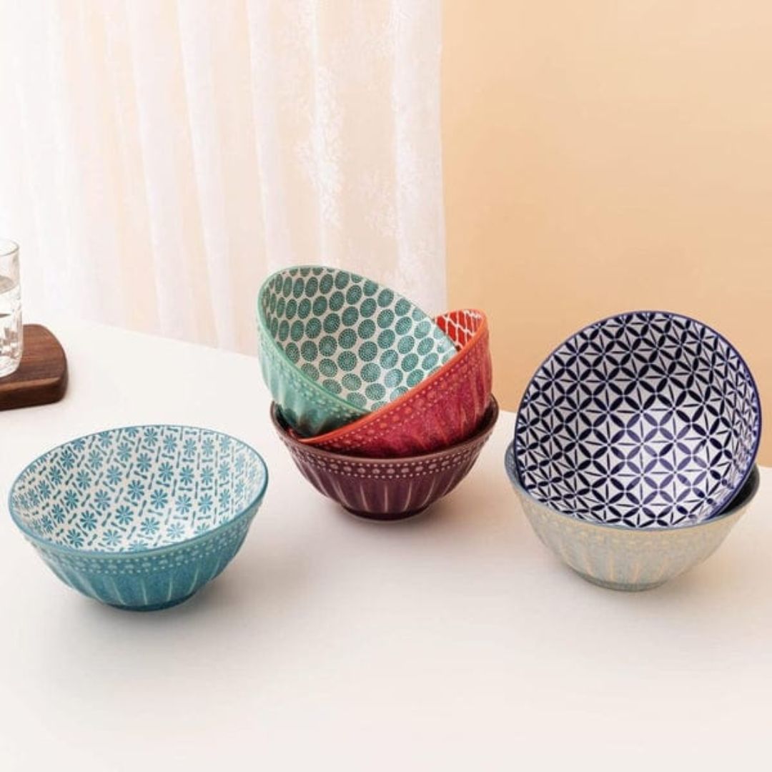 Danny Home 6pc Porcelain Small Bowls 8.9cm