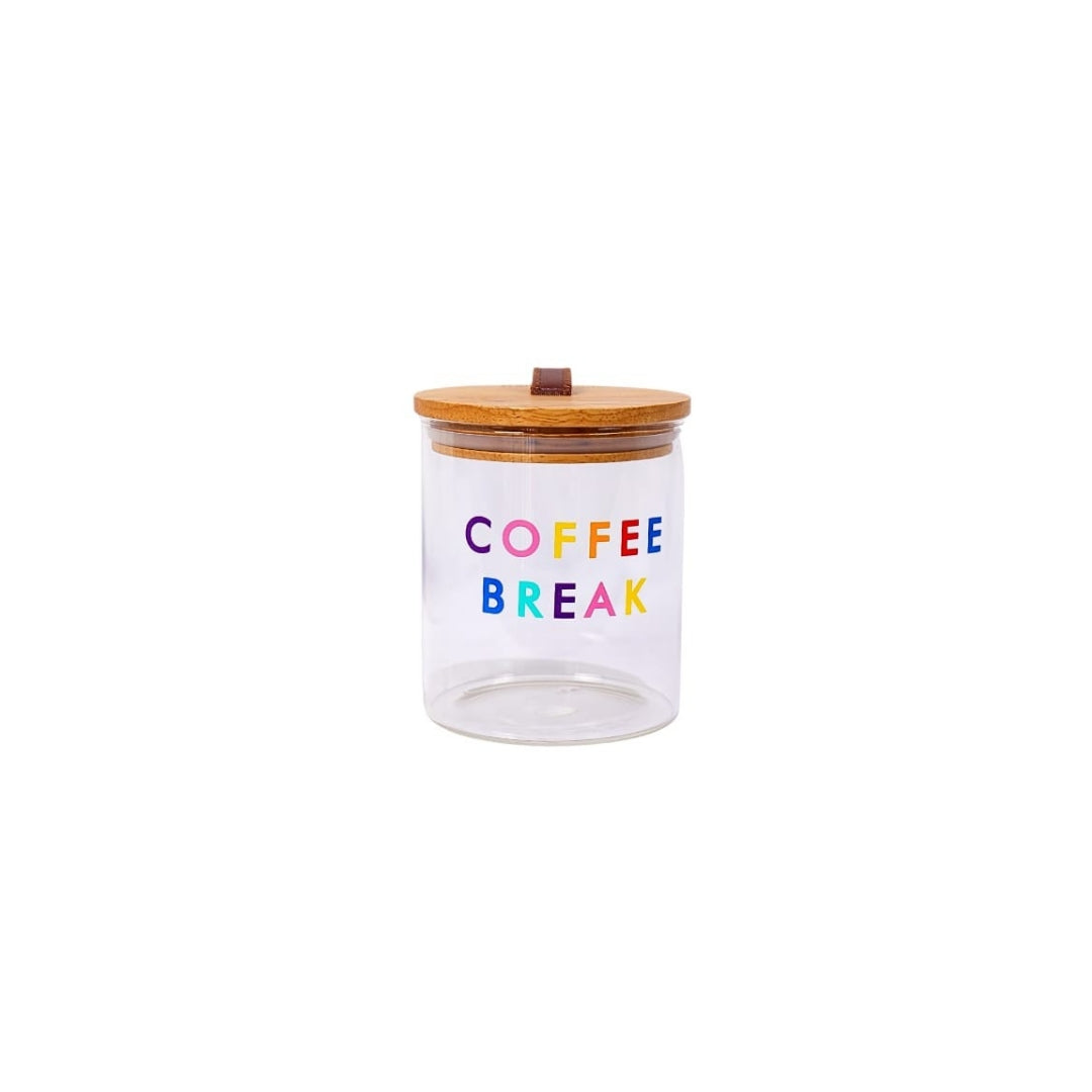 Danny Home 3pc Glass Cannister - Rainbow Writing