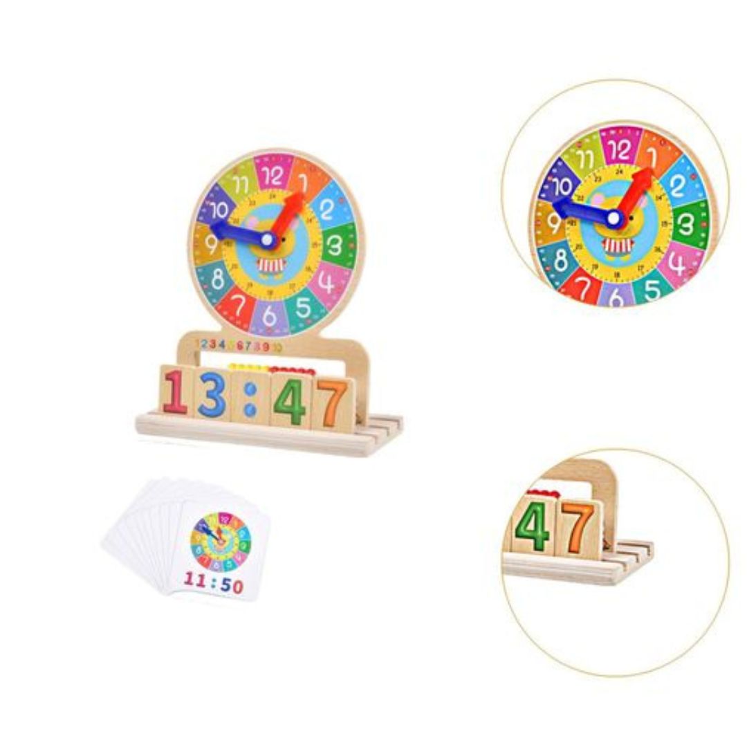 Educational Wooden Clock Puzzle