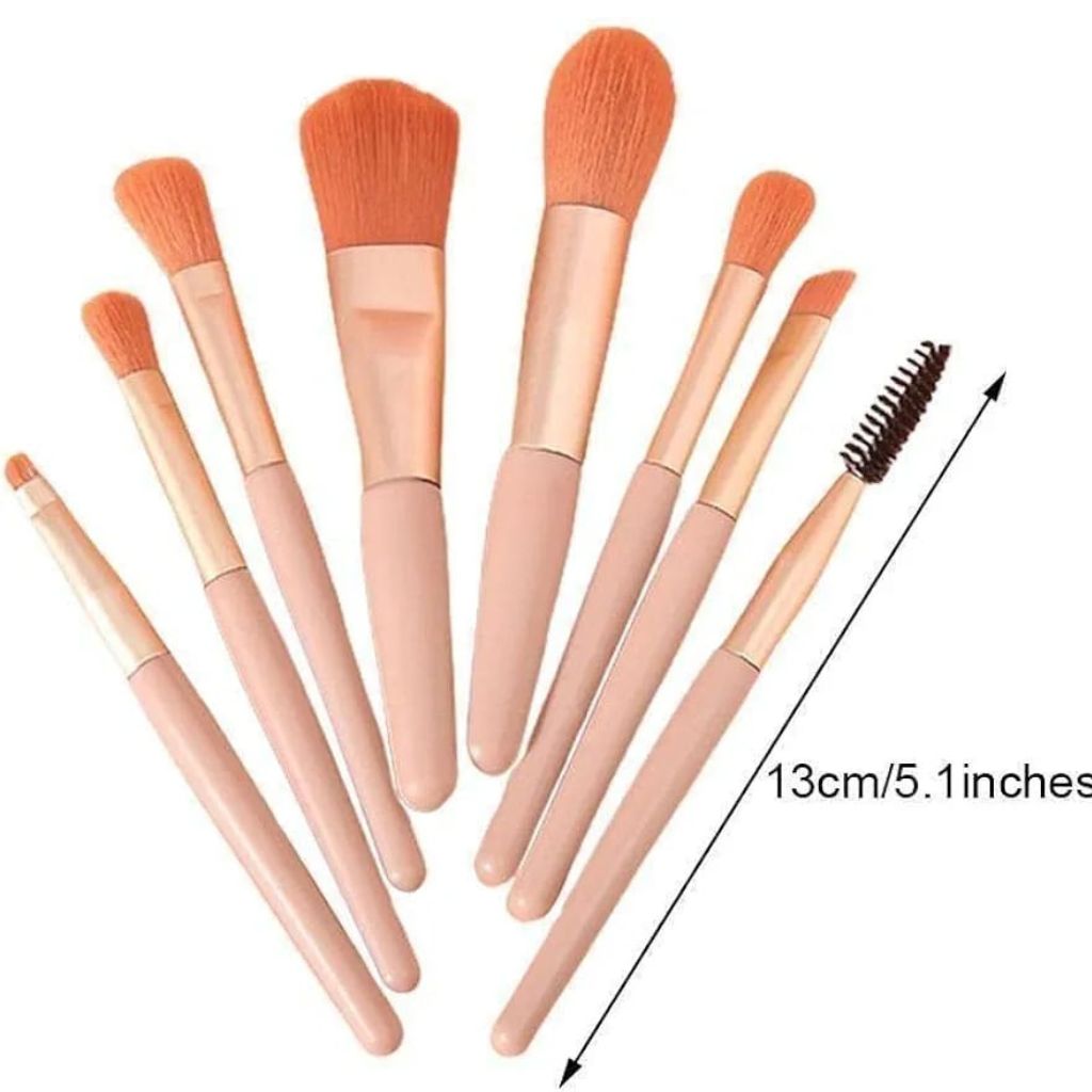 Portable 8pc Mini Make Up Brush Set