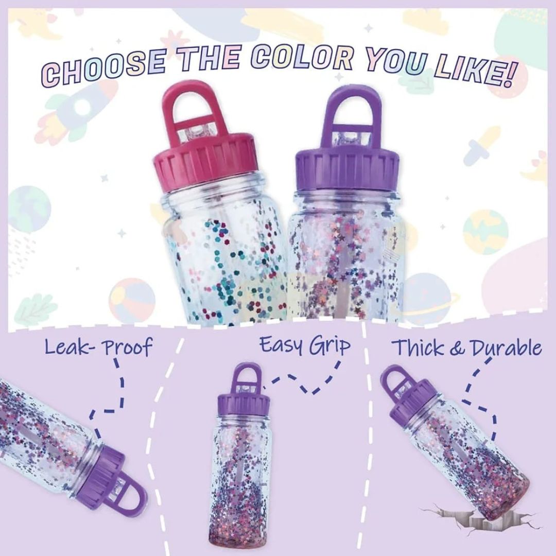 Kids Double Walled Glitter Bottle 350ml