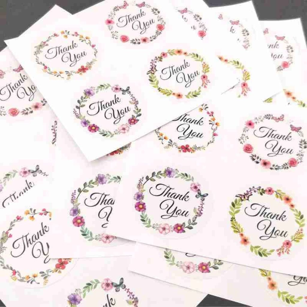Thank You Round Stickers