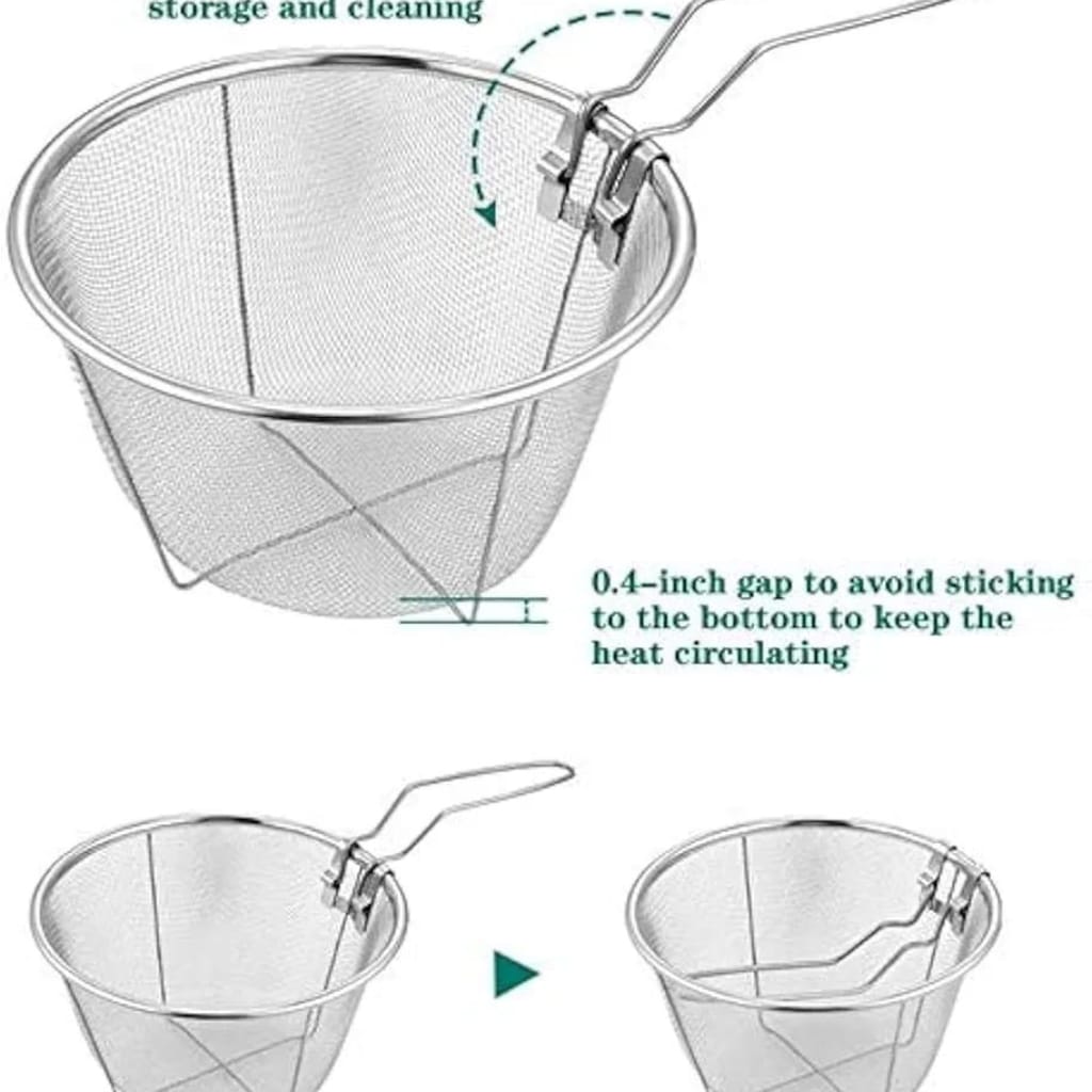 Stainless Steel Steamer/Fryer Pot 22cm