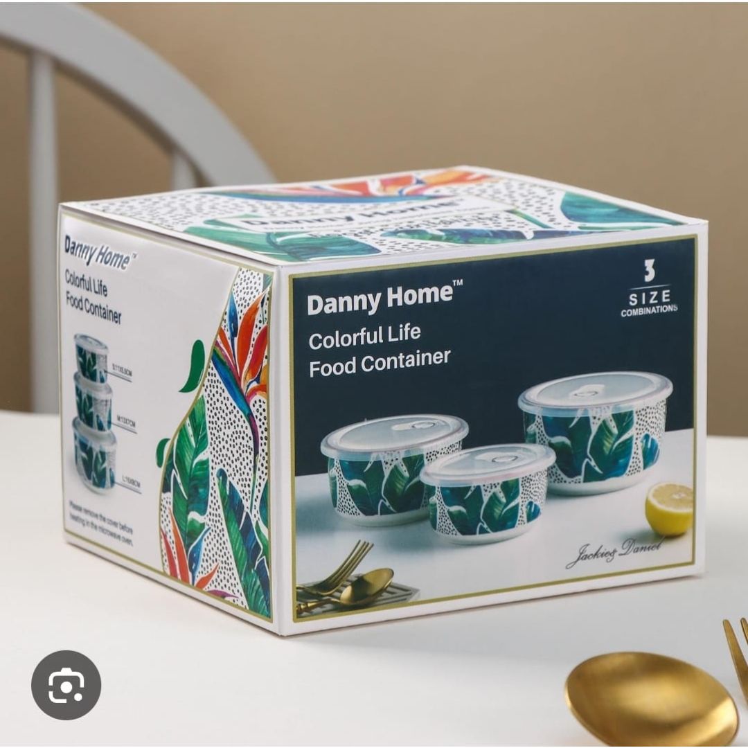 Danny Home 3pc Ceramic Food Storage