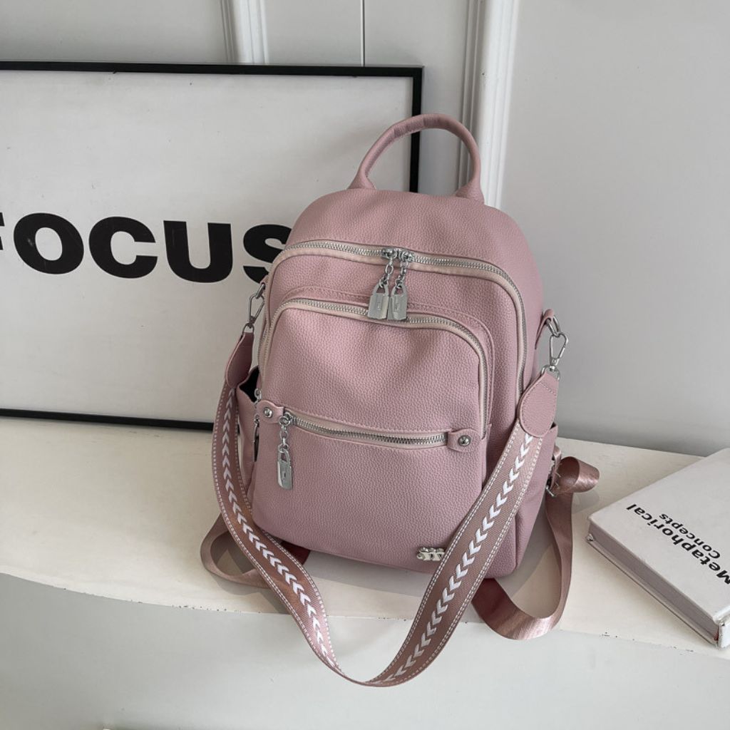 Women PU Leather Backpack