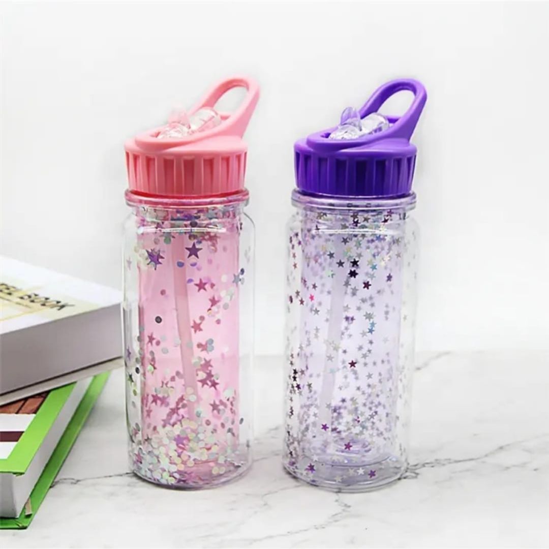 Kids Double Walled Glitter Bottle 350ml