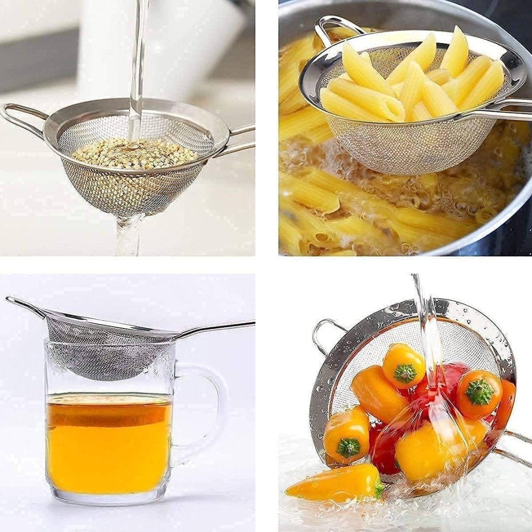 3pc Stainless Steel Sift Small
