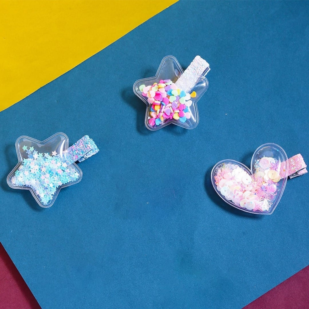 2pc Bubble Glitter Pins