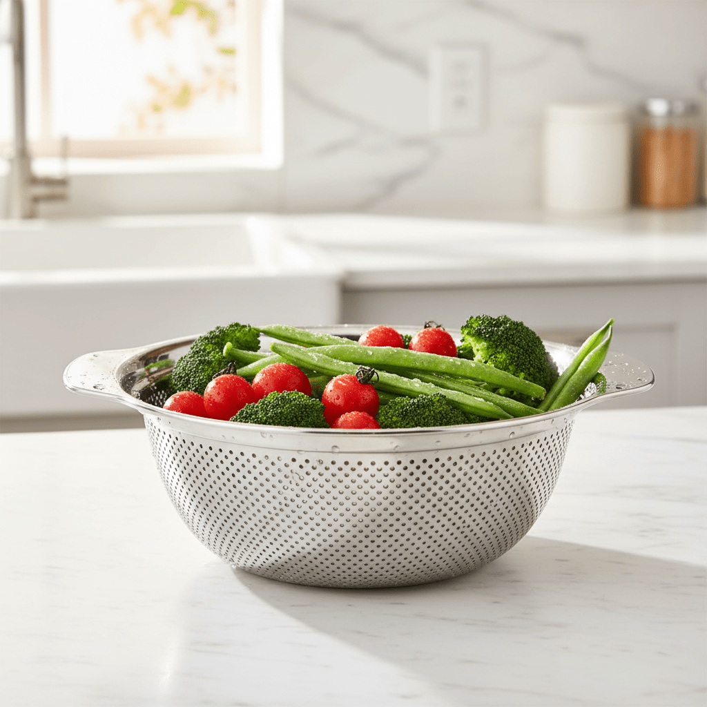 Stainless Steel Colander With Handle - 29x10.5cm