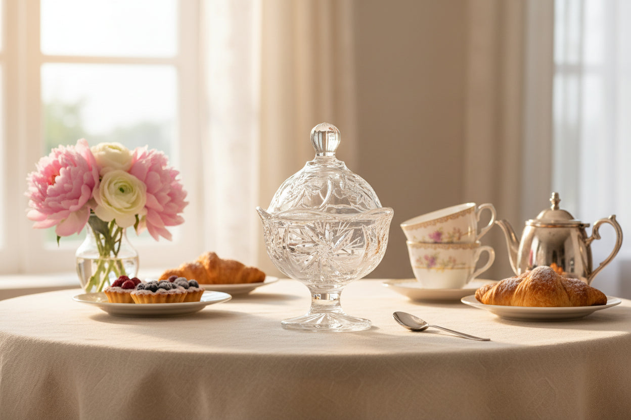 Sunstar Stemmed Sugar Bowl