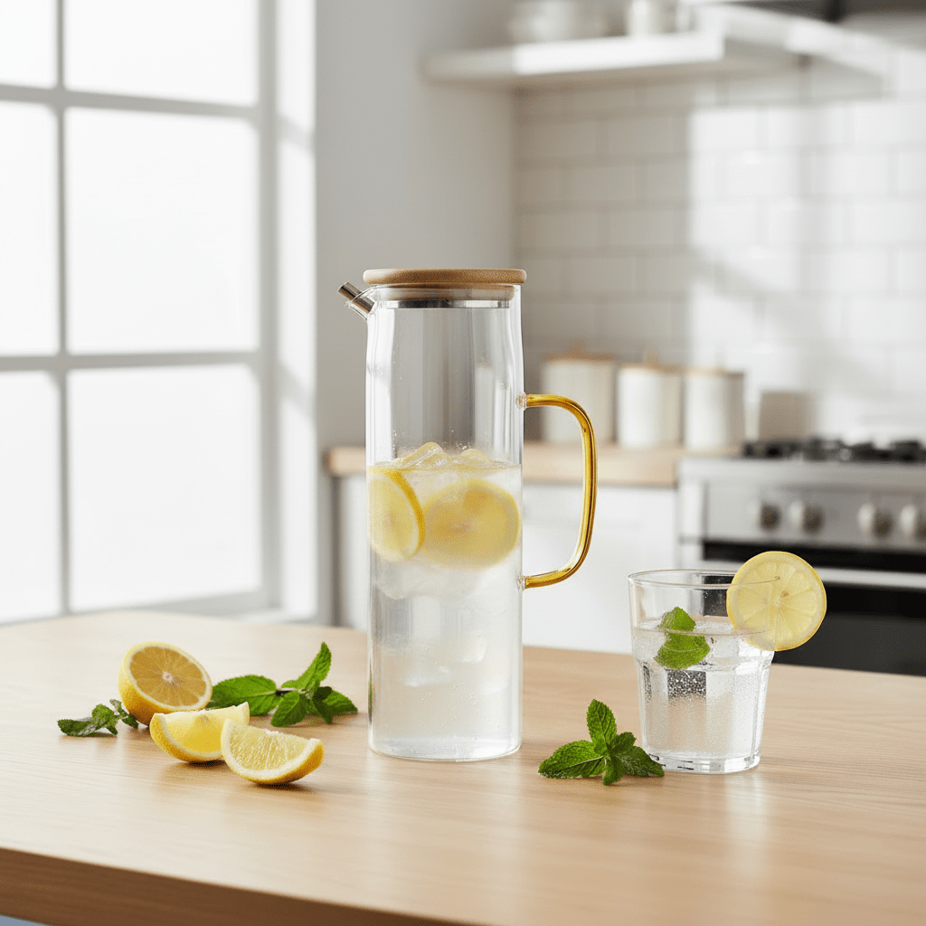 Tall Glass Top Teapot 1.5L Heat Resistant Tea Pot Lifestyle
