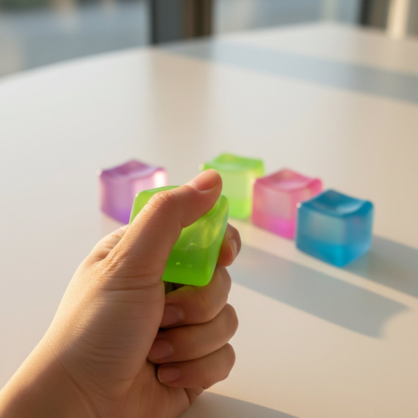 Viral Slow Rising Squishy Cube – Stress Relief Fidget Toy - Plain Cube