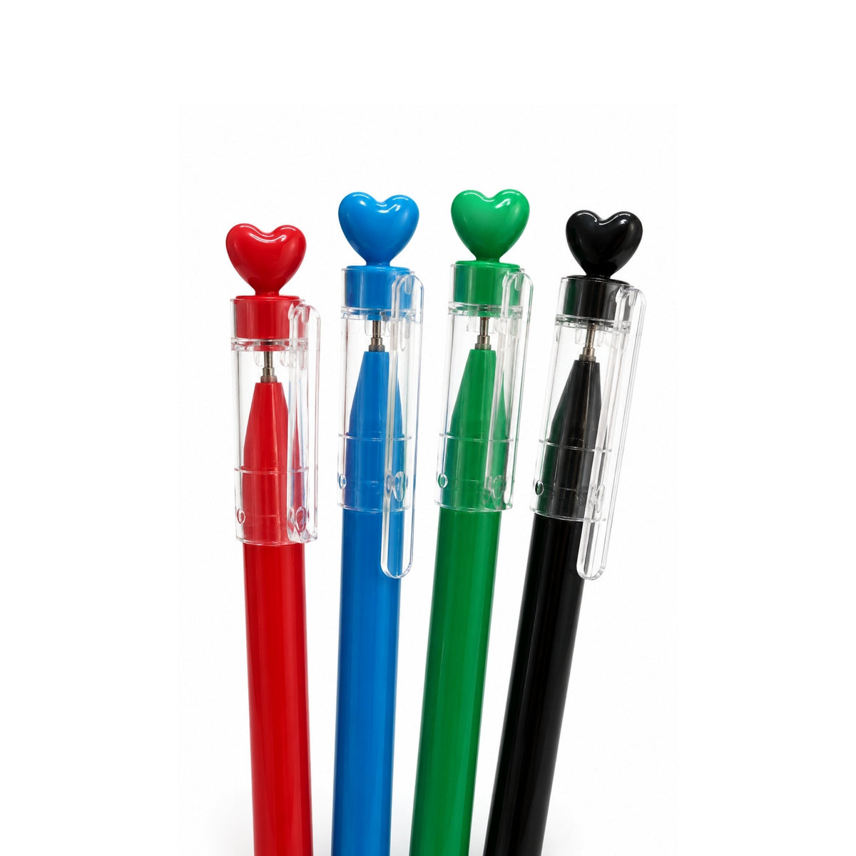 0.7mm Heart Semi Gel Ink Pen – Smooth Writing Fine Tip with Heart Design – Assorted Colours