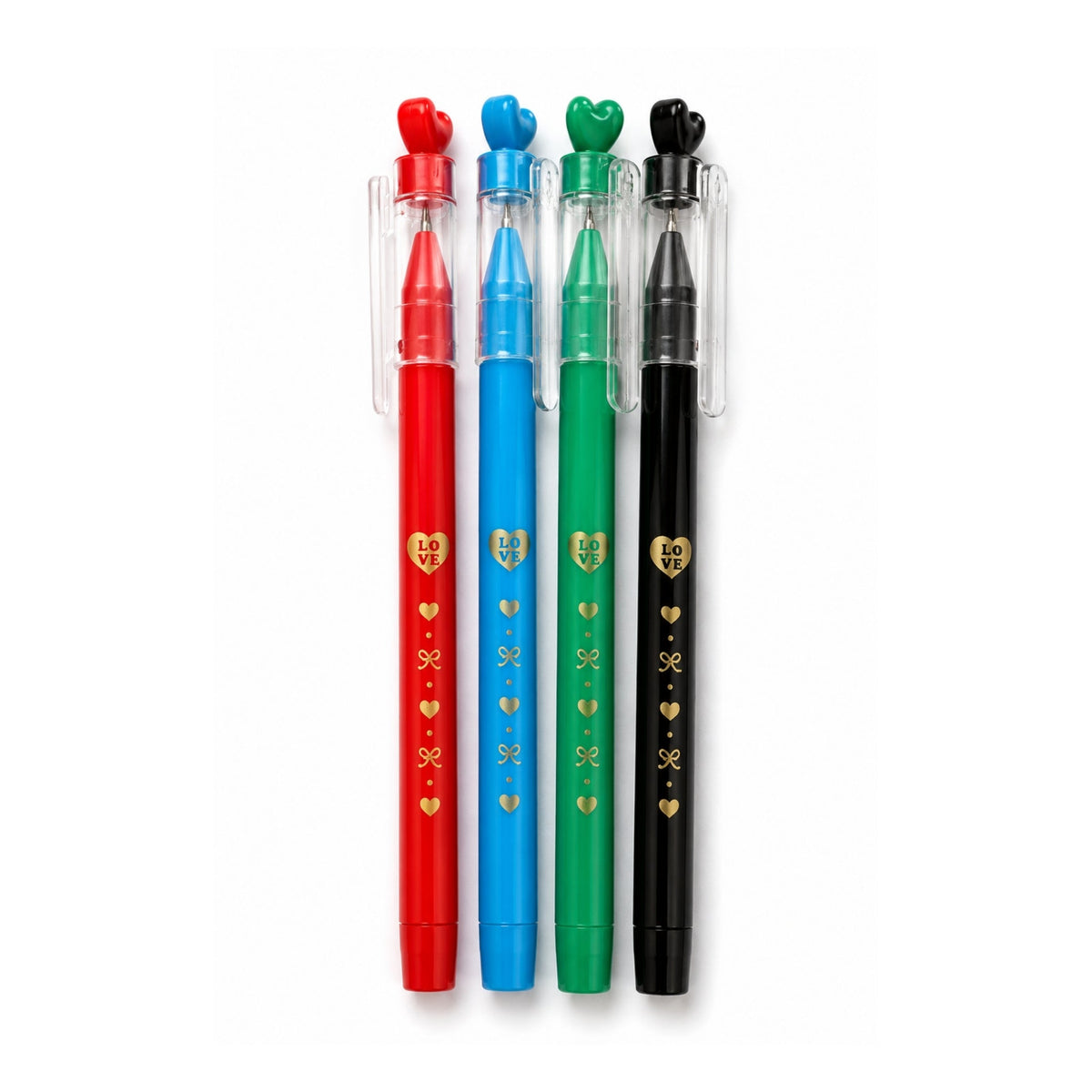 0.7mm Heart Semi Gel Ink Pen – Smooth Writing Fine Tip with Heart Design – Assorted Colours
