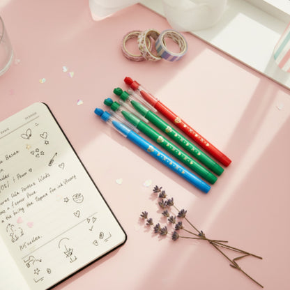 0.7mm Heart Semi Gel Ink Pen – Smooth Writing Fine Tip with Heart Design – Assorted Colours
